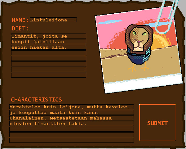 Katso lähemmin Bestiary: lintuleijona