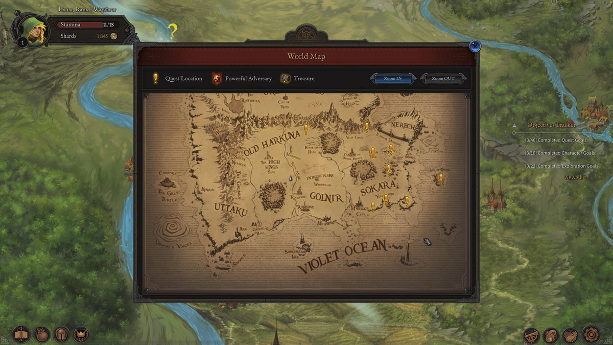 Katso lähemmin Fabled Lands: world map
