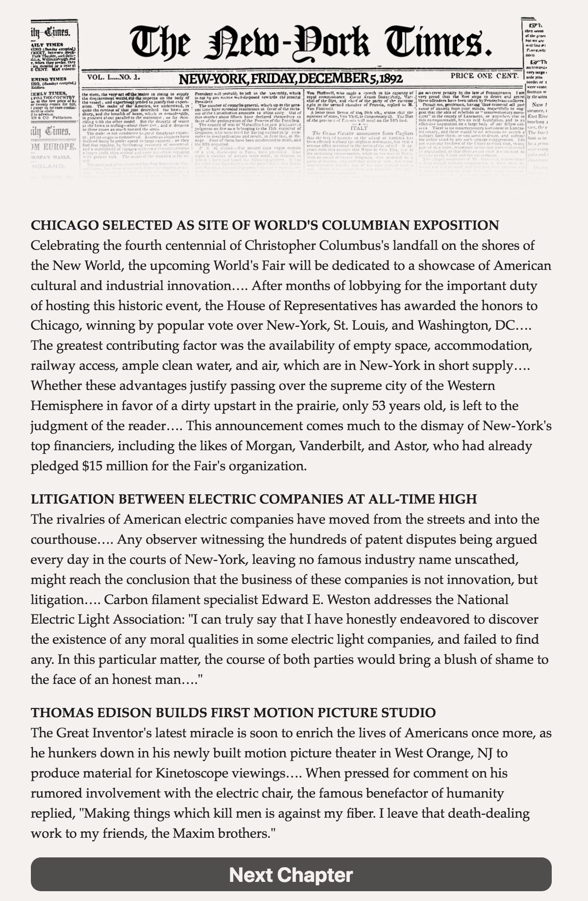 Katso lähemmin War of the Currents: New York Times